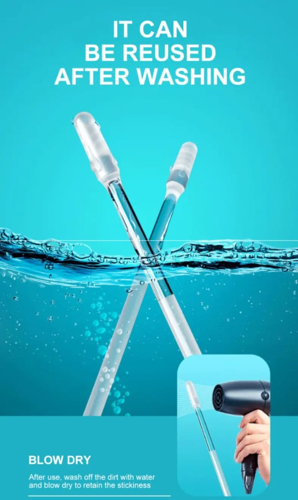 Reusable sticky ear cleaner after washing